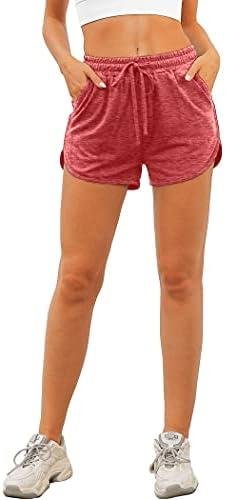 Aloodor Womens Athletic Shorts Running Dolphin Shorts with Pockets and Drawstring Aloodor Womens Athletic Shorts Running Dolphin Shorts with Pockets and Drawstring