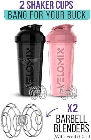 -2 Pack- 28 oz Protein Shaker Bottles for Protein Mixes - 2x Wire Whisk | Leak Proof Shaker Cups for Protein Shakes | Protein Shaker Bottle Pack | Shakers for Protein Shakes-Pink&Black -2 Pack- 28 oz Protein Shaker Bottles for Protein Mixes - 2x Wire Whisk | Leak Proof Shaker Cups for Protein Shakes | Protein Shaker Bottle Pack | Shakers for Protein Shakes-Pink&Black