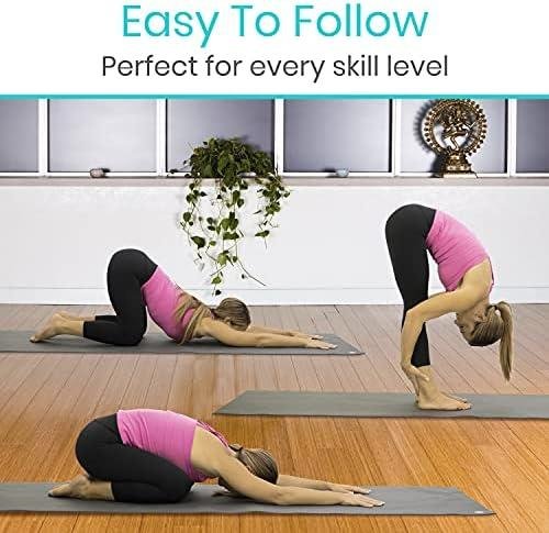         Vive Yoga Poster - Poses for Beginners and Experts - Mat Exercise Home Gym Workout Accessories Set- Double Sided Laminated Flow Chart Accessory - Instructional Guided Routine - for Women, Men       