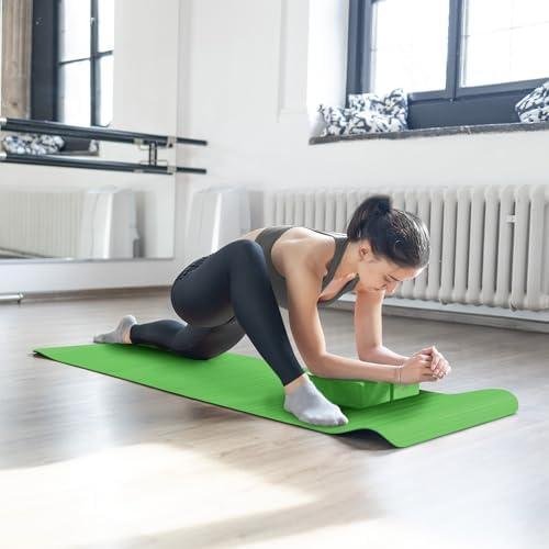         BalanceFrom 7-Piece Set - Include Yoga Mat with Carrying Strap, 2 Yoga Blocks, Yoga Mat Towel, Yoga Hand Towel, Yoga Strap and Yoga Knee Pad, Multiple Colors       