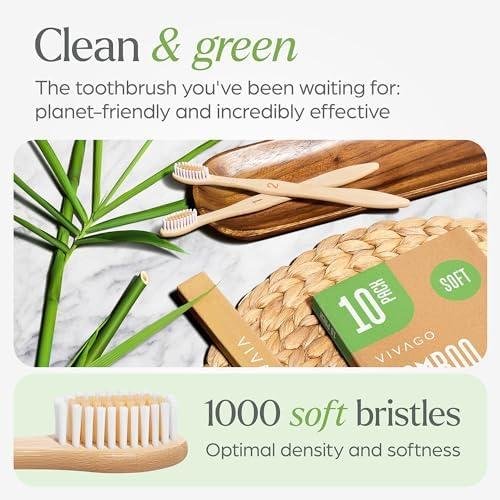 Bamboo Toothbrushes 10 Pack - BPA Free Soft Bristles Toothbrushes, Eco-Friendly, Natural Wooden Toothbrush Bamboo Toothbrushes 10 Pack - BPA Free Soft Bristles Toothbrushes, Eco-Friendly, Natural Wooden Toothbrush