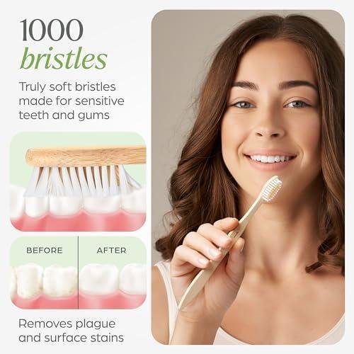 Bamboo Toothbrushes 10 Pack - BPA Free Soft Bristles Toothbrushes, Eco-Friendly, Natural Wooden Toothbrush Bamboo Toothbrushes 10 Pack - BPA Free Soft Bristles Toothbrushes, Eco-Friendly, Natural Wooden Toothbrush