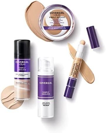         COVERGIRLOLAY Simply Ageless Instant Wrinkle-Defying Foundation, 210 Classic Ivory, 0.44 Fl Oz (Pack of 1)       