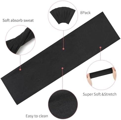 8 Pack Sport Headbands for Women, Elastic Soft Fabric Non-Slip Hair Bands Hair Warp for Daily Workout Yoga Running Sports 8 Pack Sport Headbands for Women, Elastic Soft Fabric Non-Slip Hair Bands Hair Warp for Daily Workout Yoga Running Sports