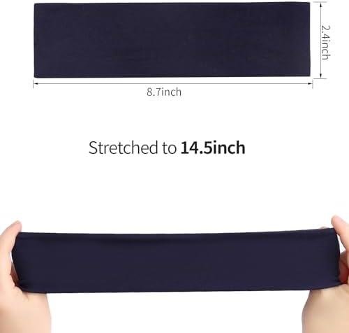         8 Pack Sport Headbands for Women, Elastic Soft Fabric Non-Slip Hair Bands Hair Warp for Daily Workout Yoga Running Sports, Combo 12       