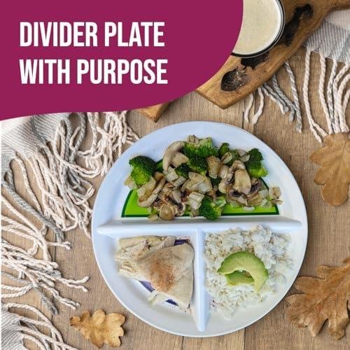 Health Beet 10 Diabetic Portion Control Plate for Balanced Eating -3 Divided Sections for Veggies Carbs & Protein - Microwave & Dishwasher Safe Bariatric Sectioned Plates for Adults & Kids - 1 Pack Health Beet 10 Diabetic Portion Control Plate for Balanced Eating -3 Divided Sections for Veggies Carbs & Protein - Microwave & Dishwasher Safe Bariatric Sectioned Plates for Adults & Kids - 1 Pack