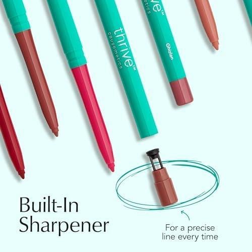         Thrive Causemetics Lip Filler Long-Wearing  Plumping Lip Liner, Shea Butter Hydrating Lip Plumper Retractable Lip Liner Pencil, Built In Sharpener, Vegan & Cruelty Free, Katrece (Espresso)       