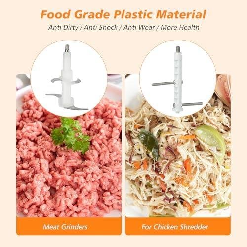 Electric Chicken Shredder Automatic 250W Food Processors Machine - Electric Food Chopper with Meat Grinder & Vegetable Chopper, 2 Bi-Level Blades for Home Use,Kitchen Aid,Baby Food,Pet Food Electric Chicken Shredder Automatic 250W Food Processors Machine - Electric Food Chopper with Meat Grinder & Vegetable Chopper, 2 Bi-Level Blades for Home Use,Kitchen Aid,Baby Food,Pet Food