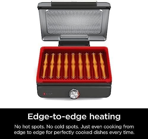 Ninja Griddle and Indoor Grill, 14’’, Electric Grill, For Steak, Burgers, Salmon, Veggies, and More, Pancake Griddle, Nonstick, Dishwasher Safe, 500F, Even Cooking, Silver, GR101 Ninja Griddle and Indoor Grill, 14’’, Electric Grill, For Steak, Burgers, Salmon, Veggies, and More, Pancake Griddle, Nonstick, Dishwasher Safe, 500F, Even Cooking, Silver, GR101