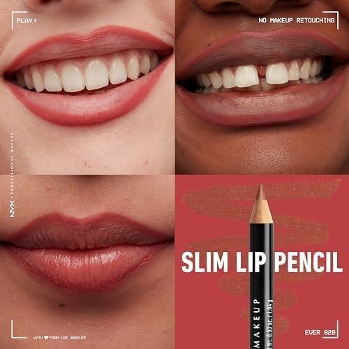         NYX PROFESSIONAL MAKEUP Slim Lip Pencil, Long-Lasting Creamy Lip Liner - Ever       