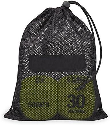         SPRI Exercise Dice (6-Sided) - Game for Group Fitness & Exercise Classes - Includes Push Ups, Squats, Lunges, Jumping Jacks, Crunches & Wildcard (Includes Carrying Bag)       