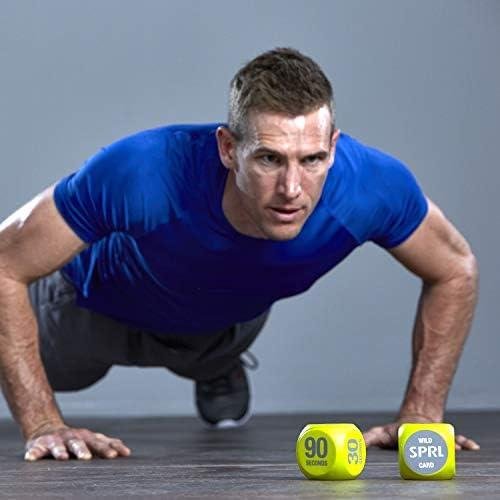         SPRI Exercise Dice (6-Sided) - Game for Group Fitness & Exercise Classes - Includes Push Ups, Squats, Lunges, Jumping Jacks, Crunches & Wildcard (Includes Carrying Bag)       