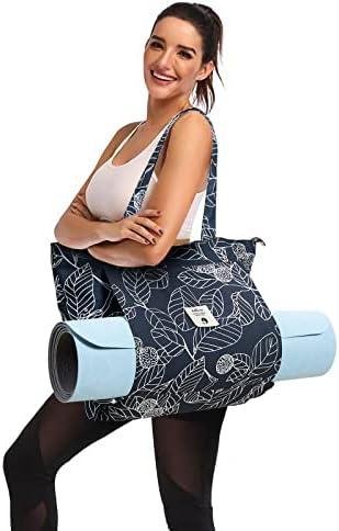 WLLWOO WLLWOO Yoga Bags for Women with Yoga Mats Bags Carrier Carryall Canvas Tote for Pilates Shoulder for Travel Office Beach Workout WLLWOO WLLWOO Yoga Bags for Women with Yoga Mats Bags Carrier Carryall Canvas Tote for Pilates Shoulder for Travel Office Beach Workout