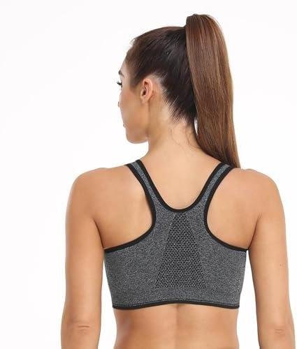 Women's Zip Front Sports Bra Wireless Post-Surgery Bra Active Yoga Sports Bras Women's Zip Front Sports Bra Wireless Post-Surgery Bra Active Yoga Sports Bras