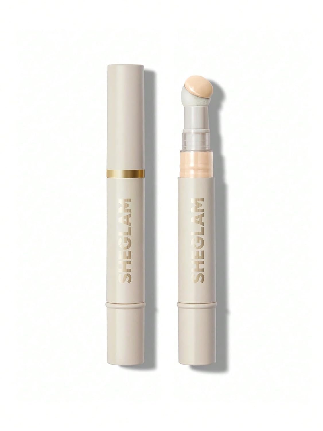 SHEGLAM Complexion Boost Concealer Sponge-Head Applicator Matte Liquid Concealer Long Lasting Brightening Color Corrector Weightless All-Day Long Lasting Hydrating Concealer-Linen