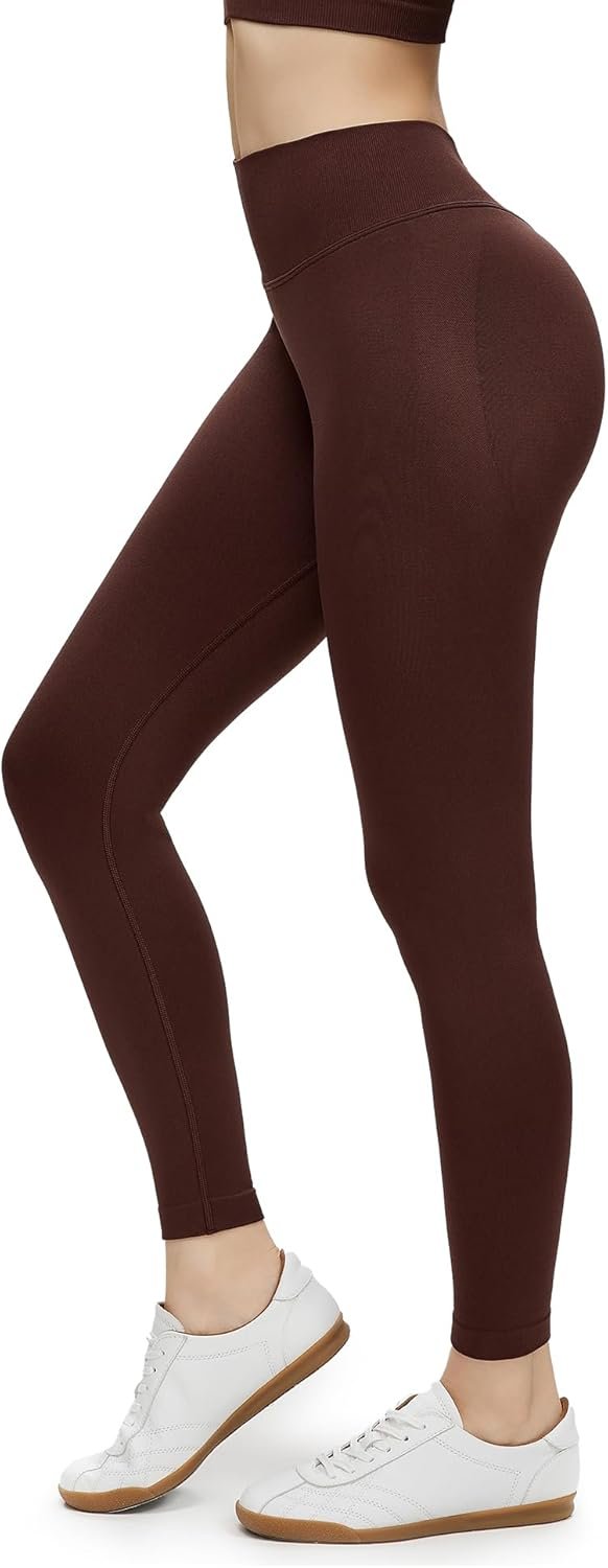 NANJI Seamless Leggings for Women - Scrunch Butt Lifting No Front Seam Mid Waist Squat Proof Active Workout Gym Yoga Pants
