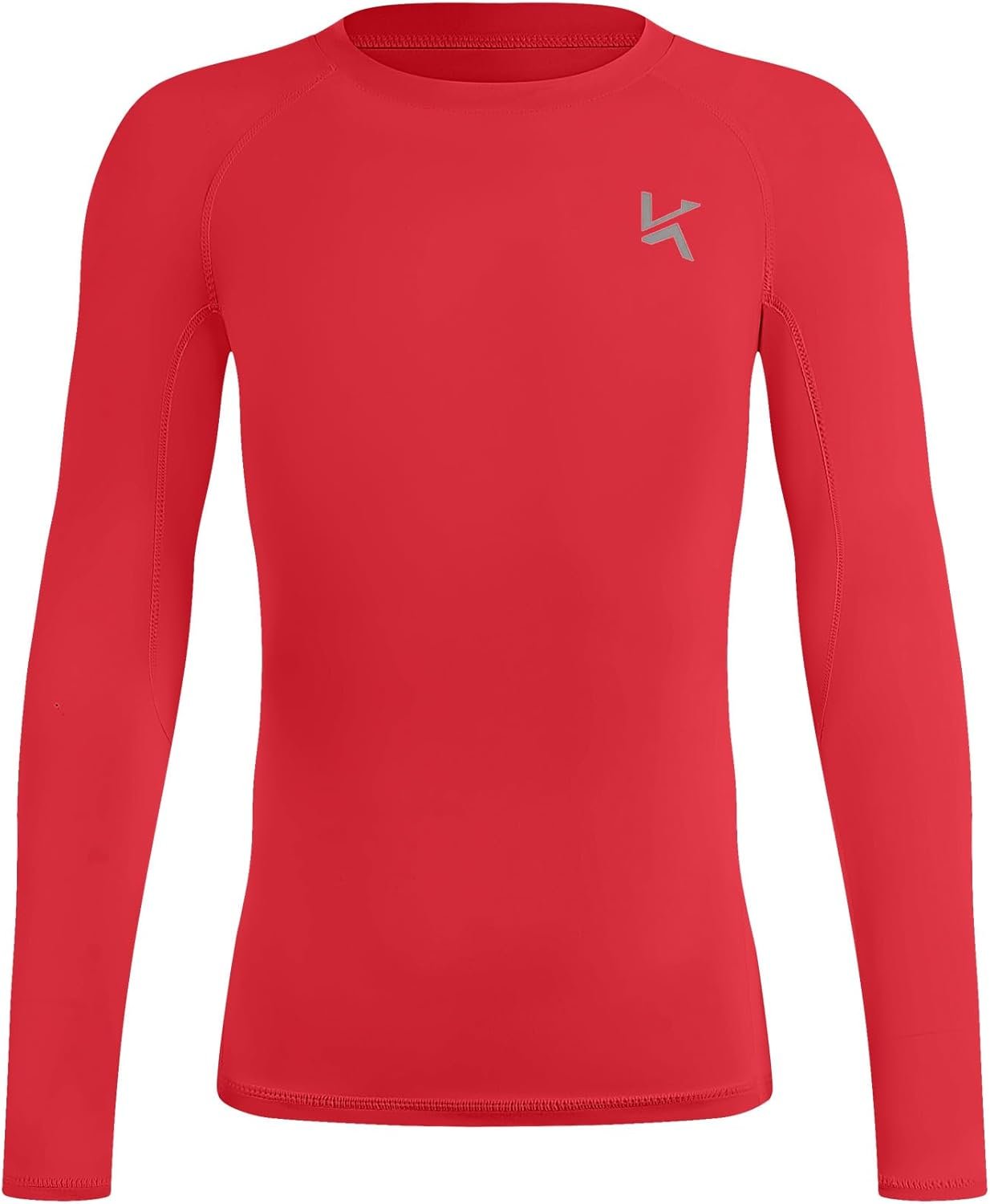 Youth Boys Compression Shirt Long Sleeve Kids Undershirt for Football Baseball Moisture Wicking Athletic Base Layer