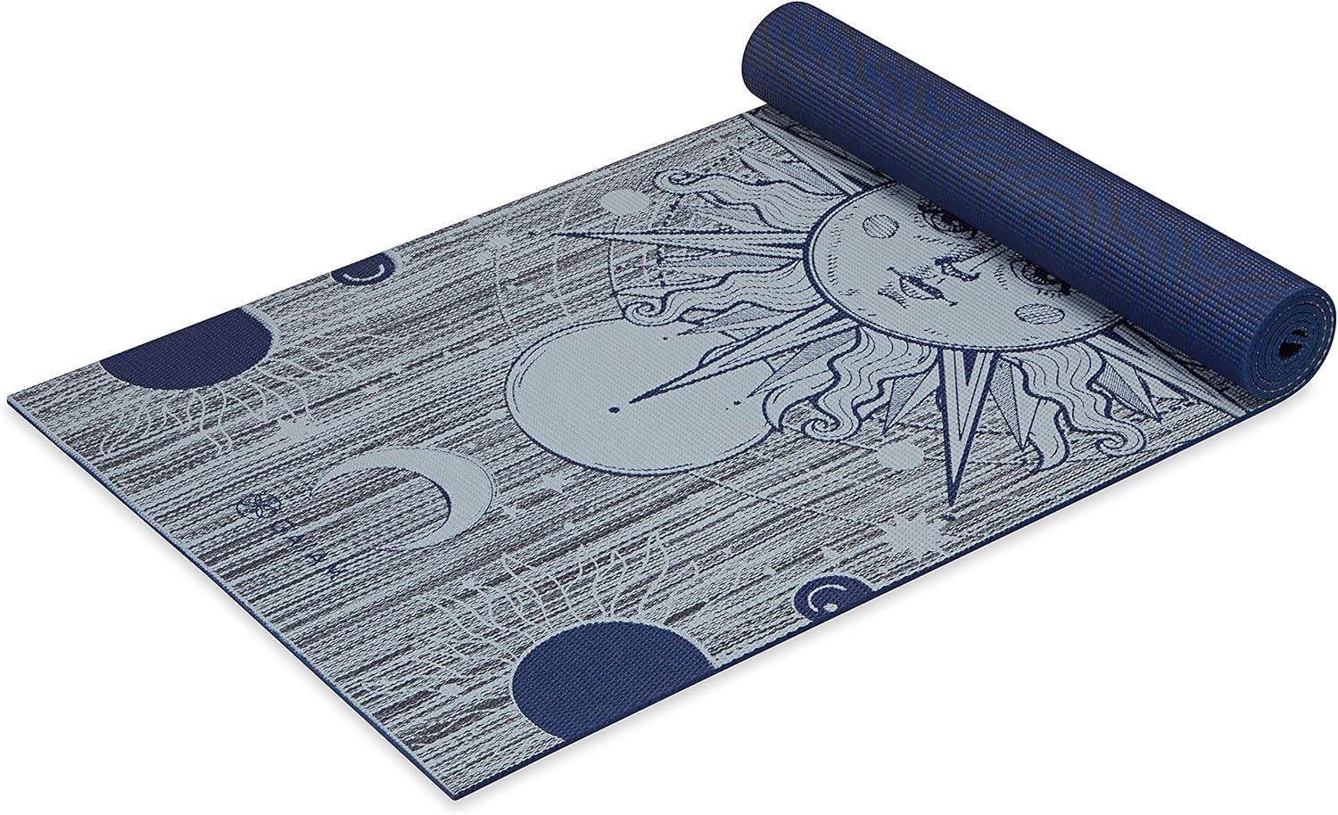 Gaiam Yoga Mat - Premium 6mm Print Reversible Extra Thick Non Slip Exercise & Fitness Mat for All Types of Yoga, Pilates & Floor Workouts (68