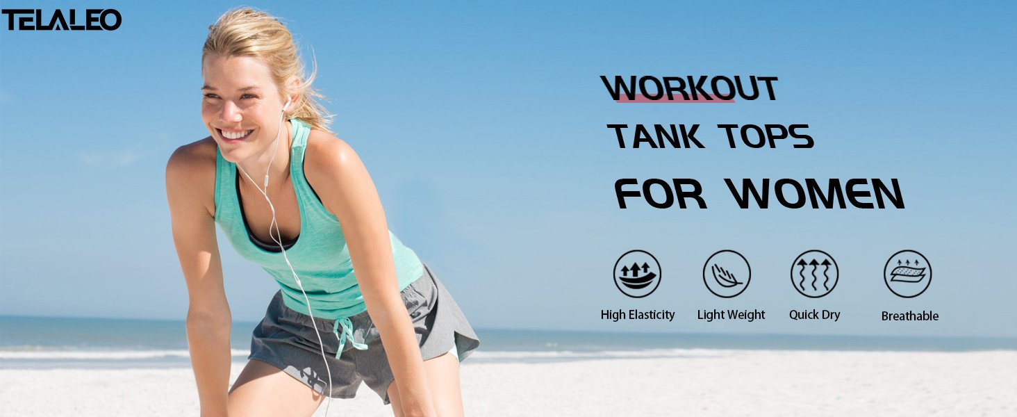 workout tank tops women pack athletic racerback compression yoga exercise gym sports running shirts