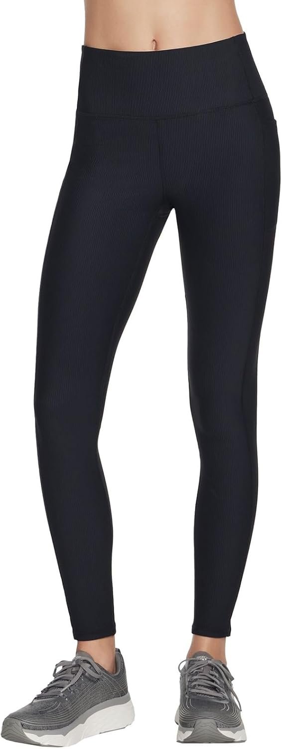 Skechers Womens Go Walk Rib Full Length High Waisted Legging