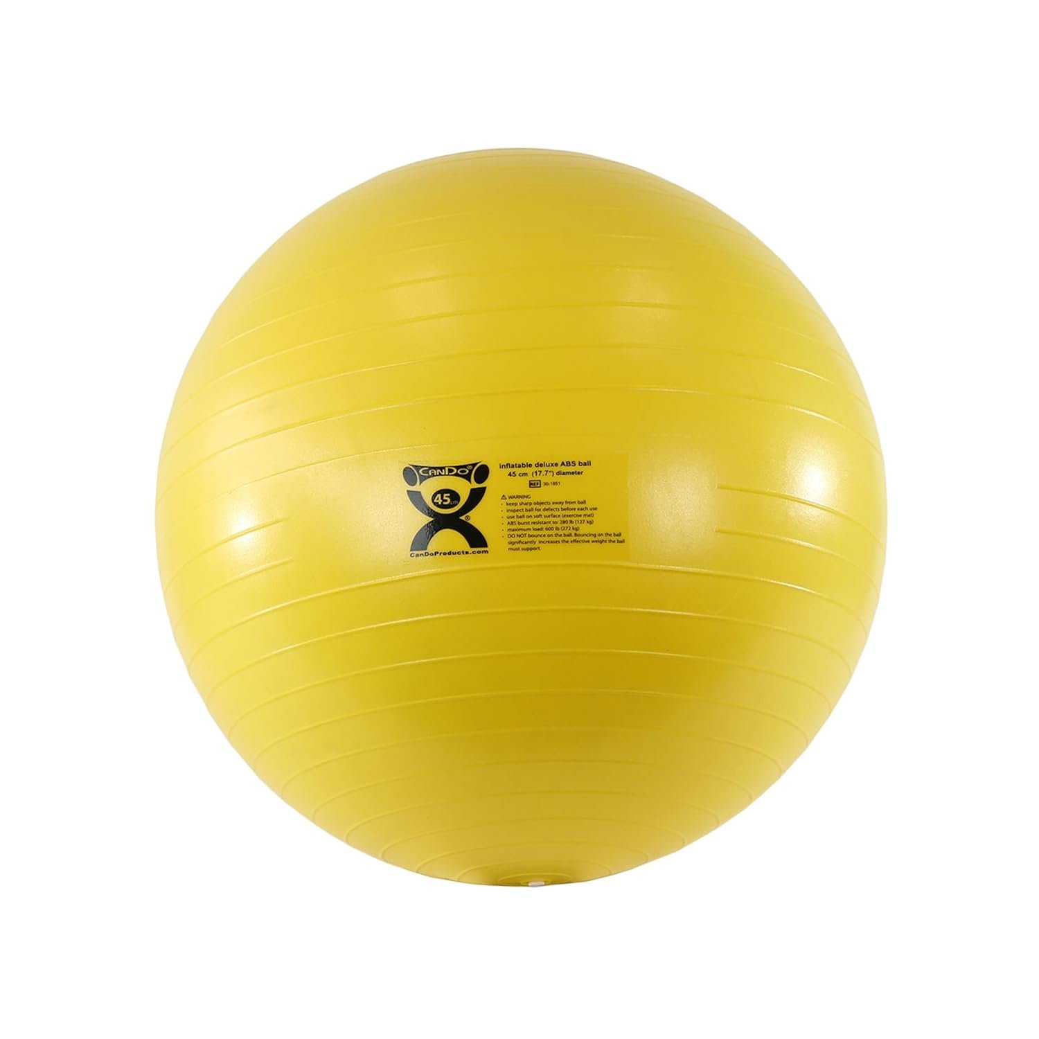 CanDo Inflatable Exercise Ball - Yellow 17.7