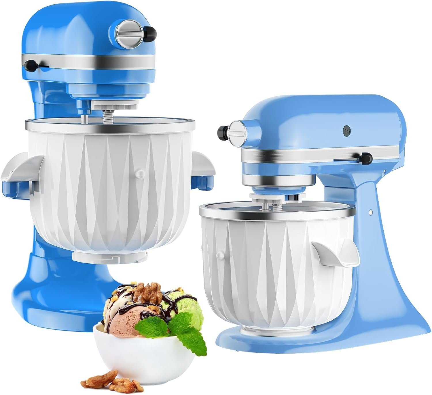 Ice Cream Maker Attachment for KitchenAid Stand Mixers, 2 Quart Ice Cream & Sorbet Gelato Maker Attachment - Fits 4.5QT and Larger KitchenAid Stand Mixers by GVODE