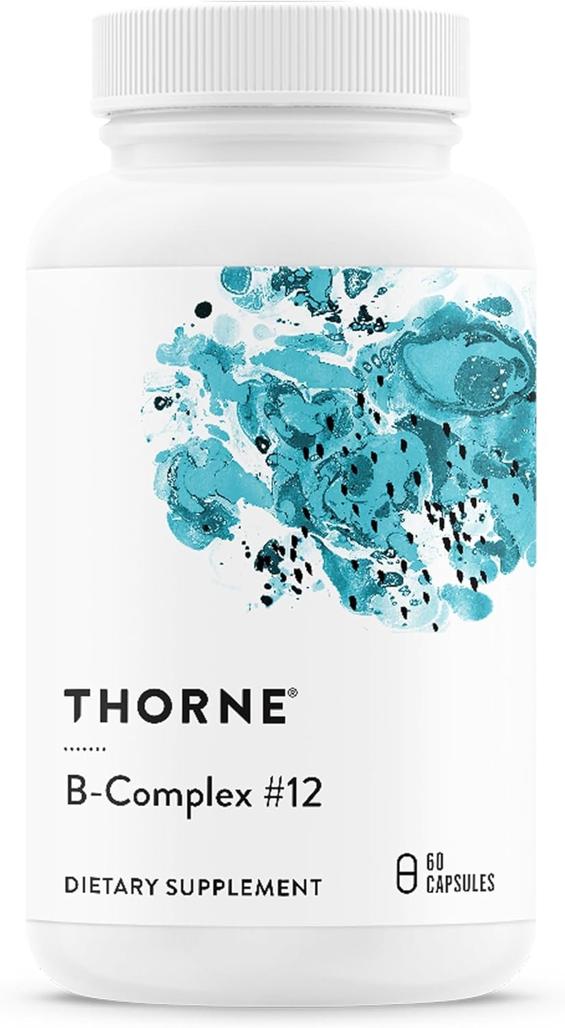 THORNE - B-Complex #12 - Vitamin B Complex with Active B12 and Folate - 60 Capsules