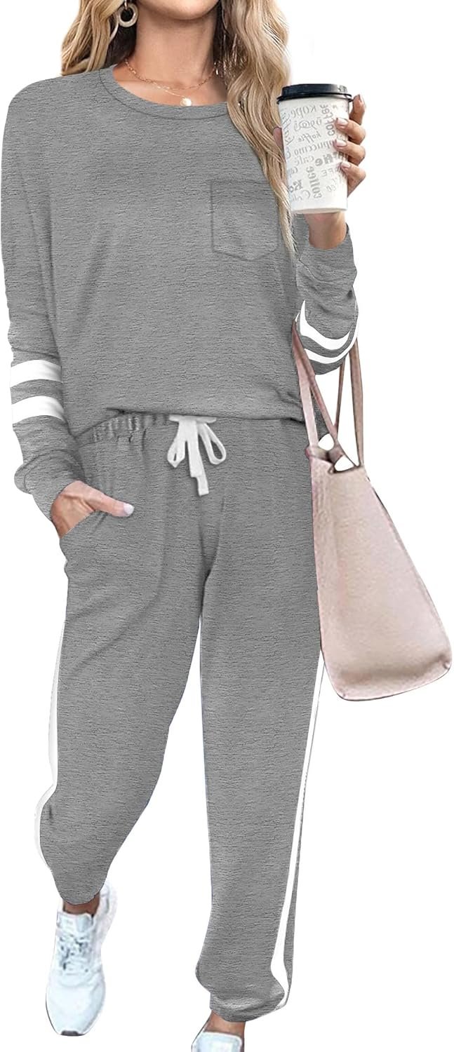RUBZOOF Lounge Sets for Women 2 Piece Travel Sweatsuits Fall Outfits Loungewear Matching Clothing Set 2025 S-3XL