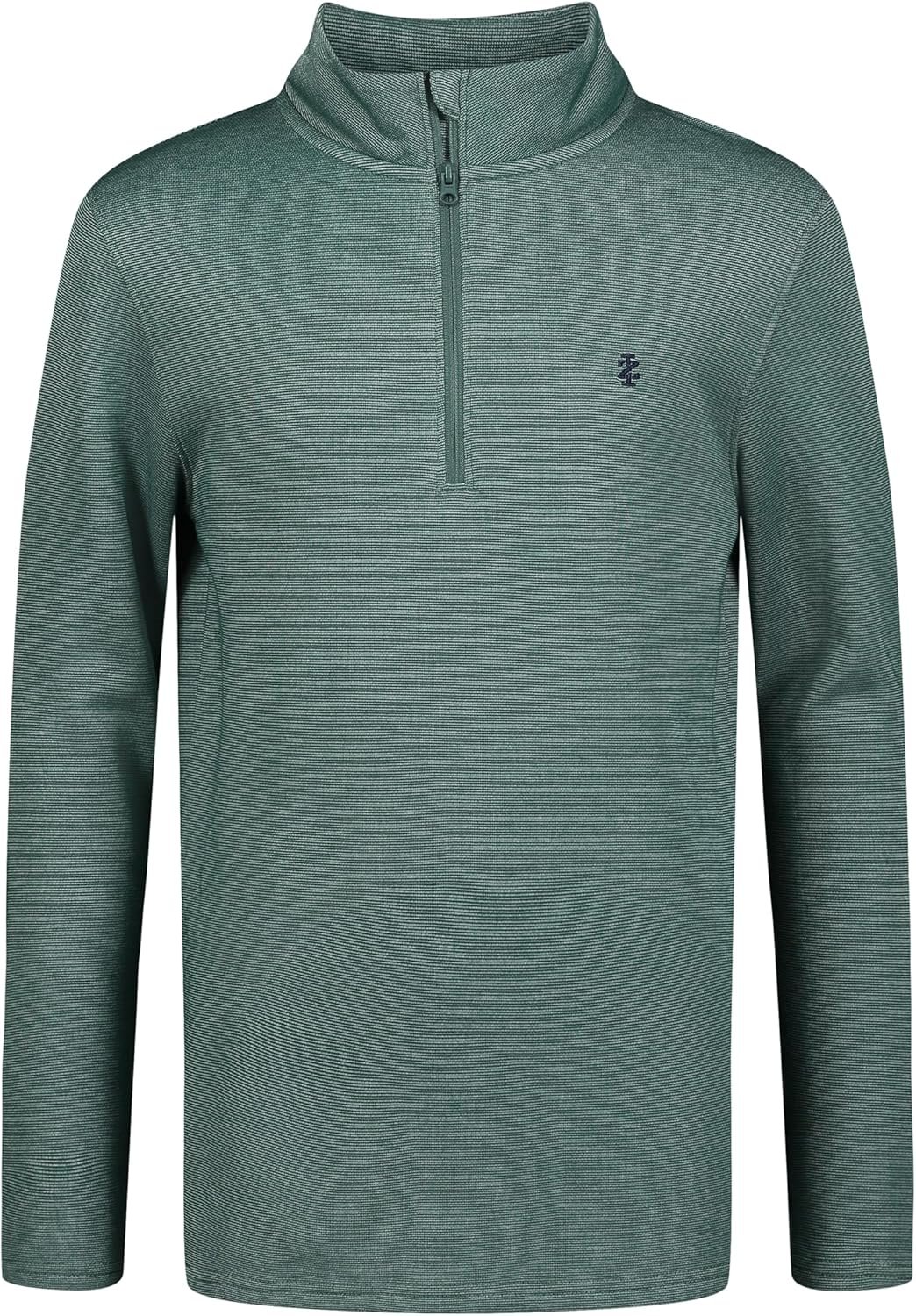 Izod Boys Long Sleeve Feeder Stripe Quarter Zip Pullover, Lightweight