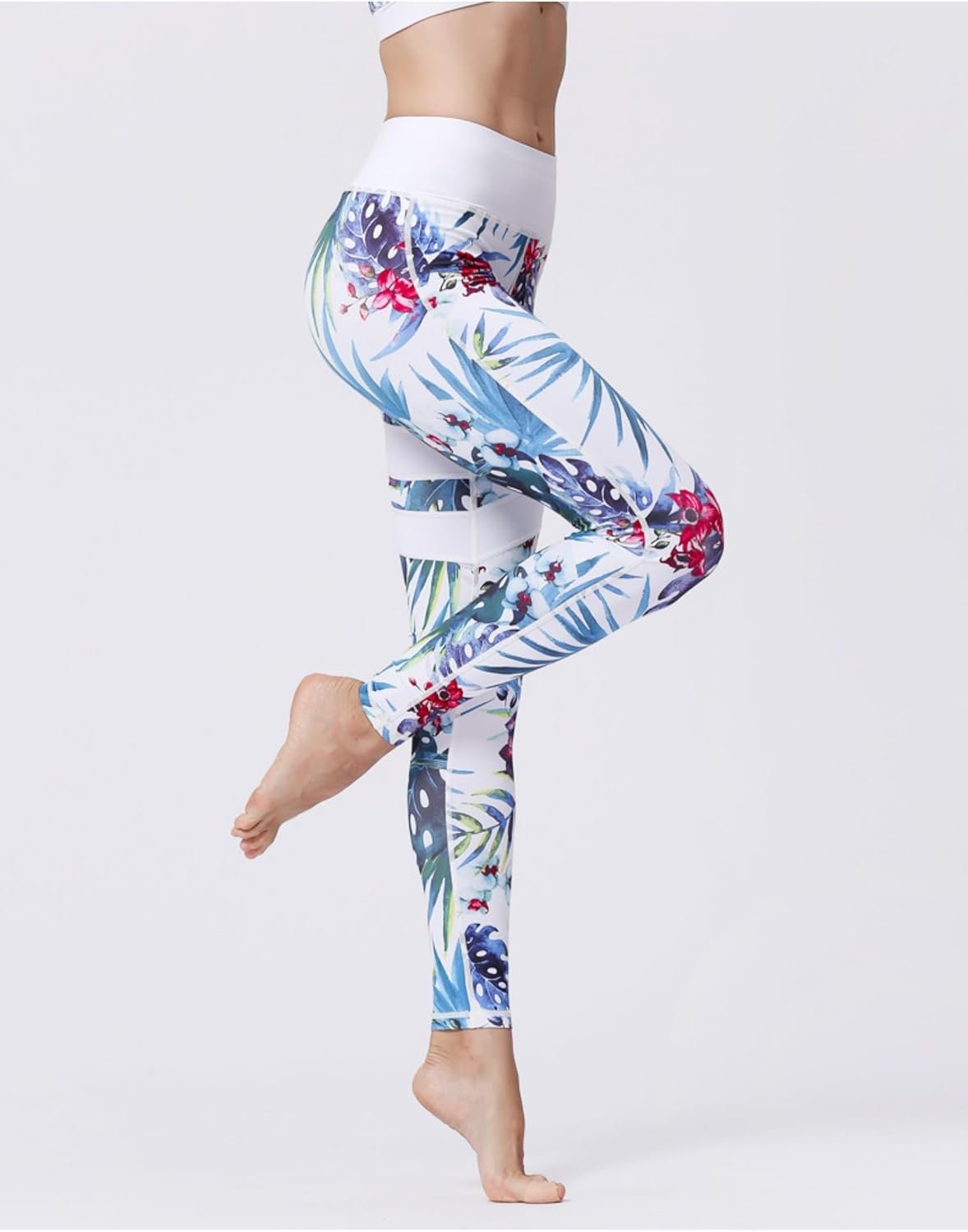 Womens High Waist Yoga Leggings Compression Workout Pants Stretchy Athletic Tights Gym Running Training Wear