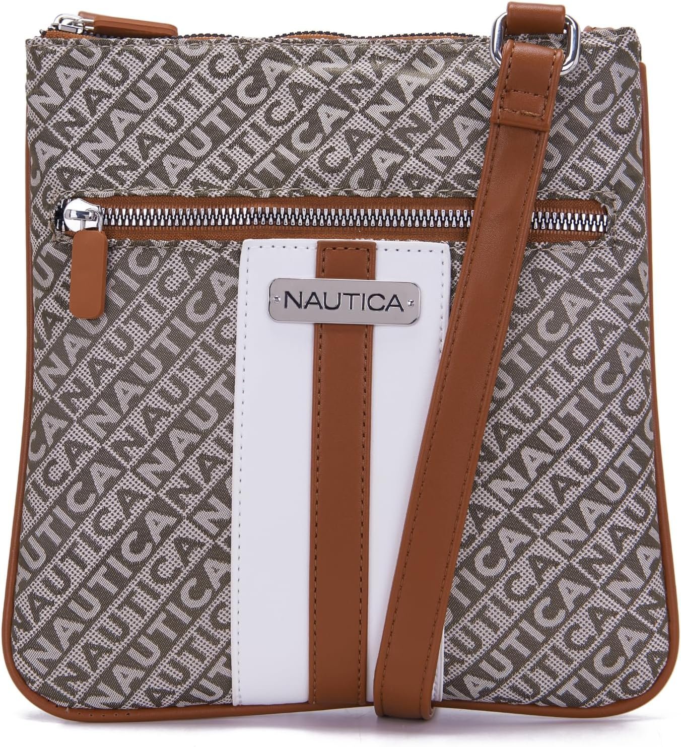 Nautica Lakeside Signature Jaquard North South Crossbody Bag