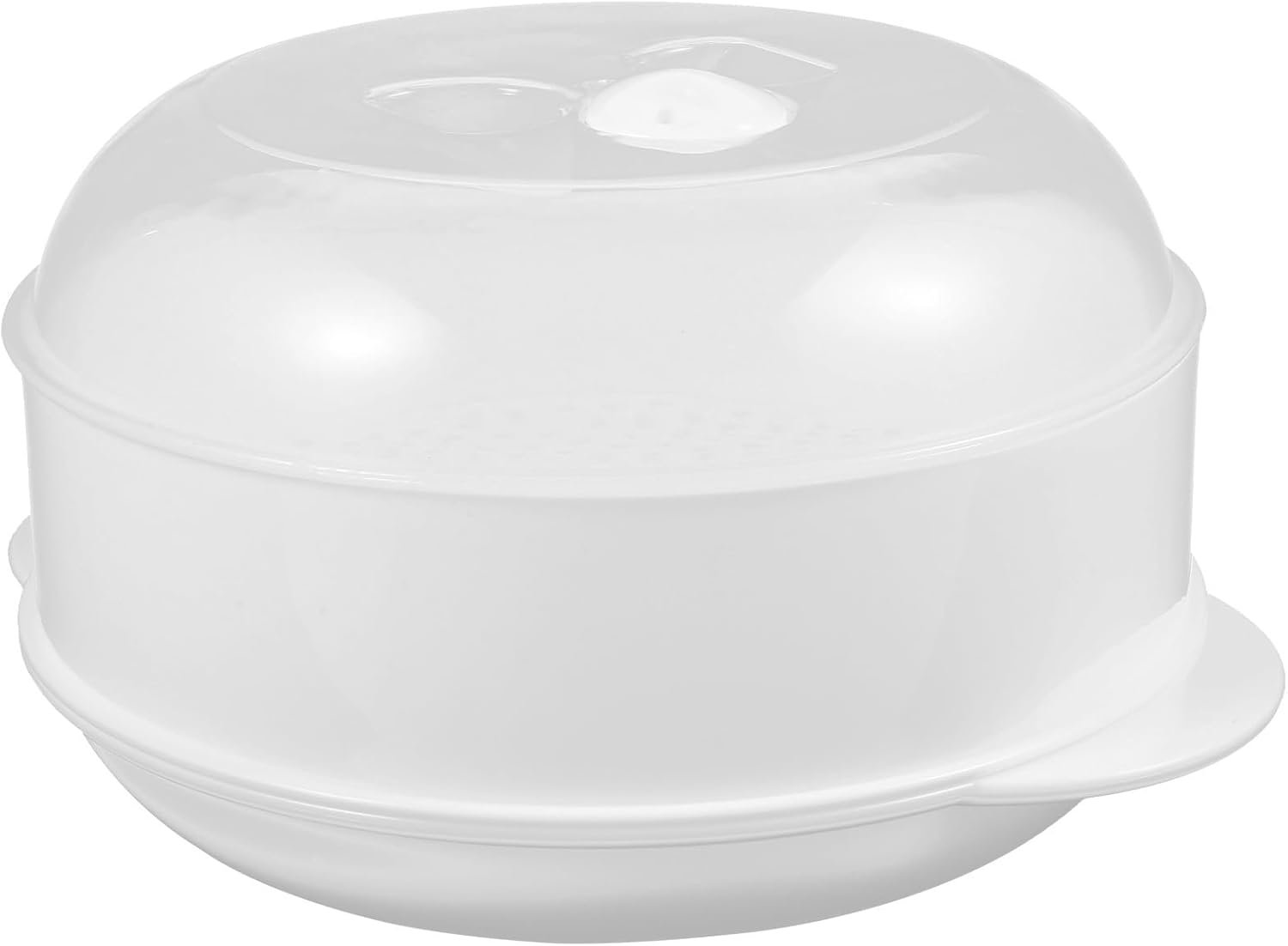 Microwave Oven round Plastic Steamer with Lid, Food Steamer Cooking Rack for Healthy Meals, Kitchen Gadget Compatible with Microwave Cooking Random Style