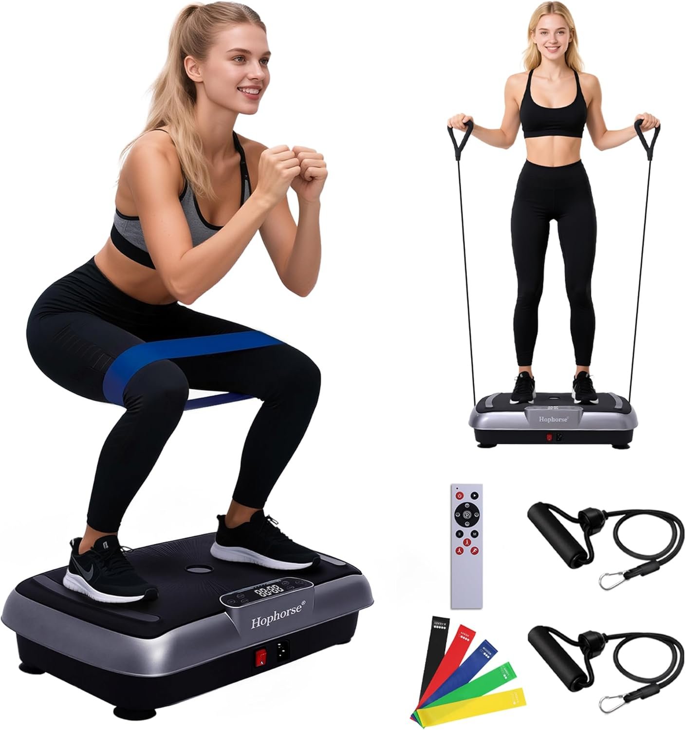 Vibration Plate Machine,180 Speeds Shake Plate for Lymphatic Drainage Weight Loss, Vibrating Fitness Platform 460LB Capacity Whole Body Workout with Bluetooth Home Exercise Gym Equipment for Women Men