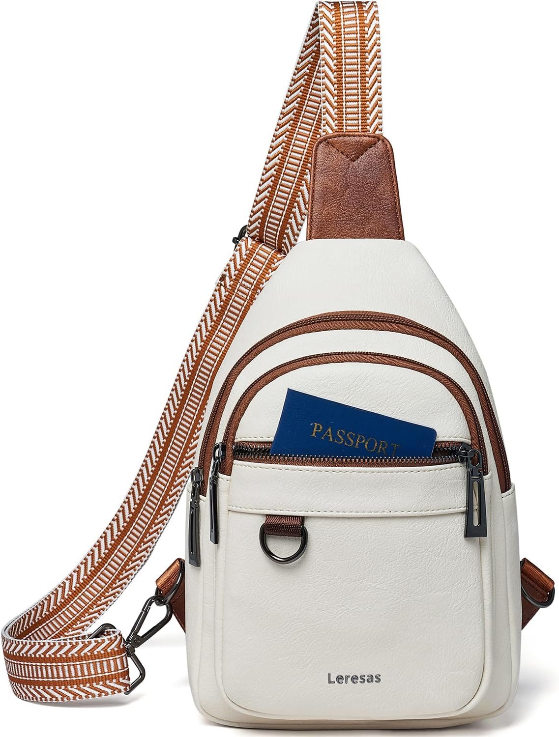 7L Sling Bag for Women Men Vegan Leather Crossbody Bags Fanny Pack Purse Backpack Over Shoulder Bag Travel Anti Theft