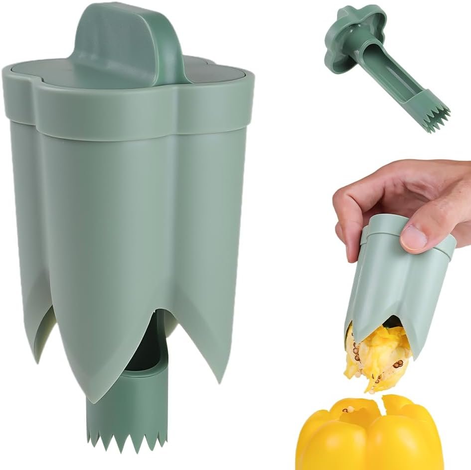 Red Bell Pepper Seed Corer,2024 New Stainless Steel Fruite Corer,For Vegetables Fruit Kitchen Gadget (C*1 PCS)