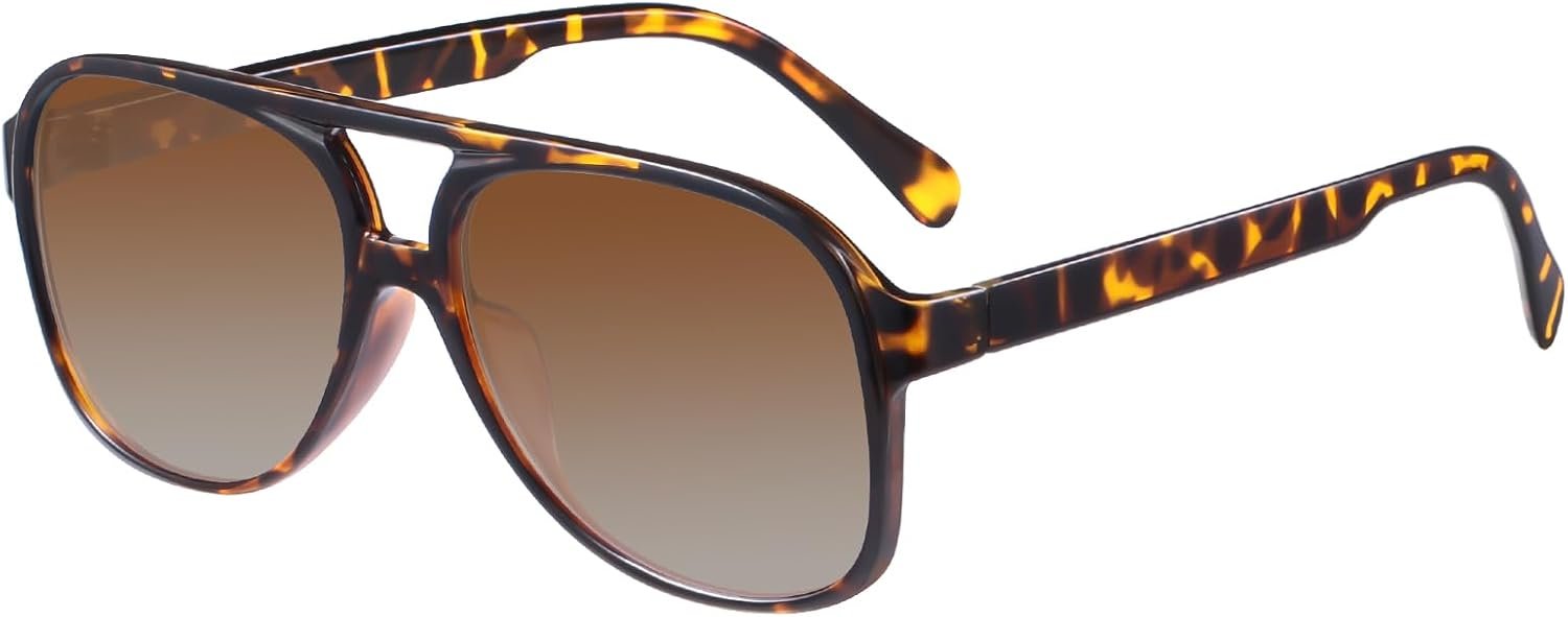 YDAOWKN Retro Aviator Sunglasses for Women Mens Large Frame Classic Vintage 70s Sun Glasses Aviators