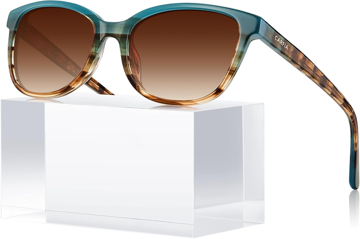 CARFIA Designer Acetate Womens Polarized Sunglasses Fit Most Face Shapes Trendy Shades UV Protection Hypoallergenic Handmade