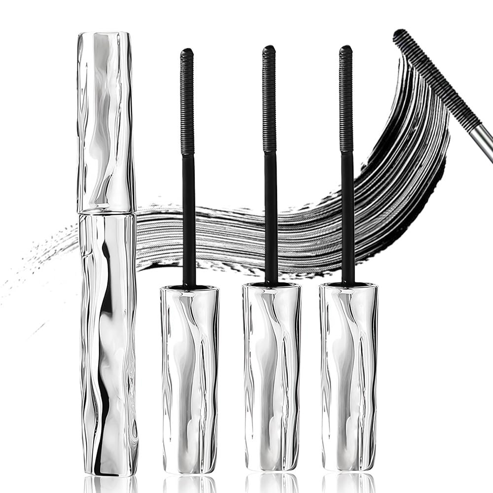 Waterproof Mascara, 2026 New Metal Wand Volumizing and Lengthening Mascara, Waterproof Quick Drying Formula for Natural 3D and Definition, Curling Volumizing and Natural Length (3)