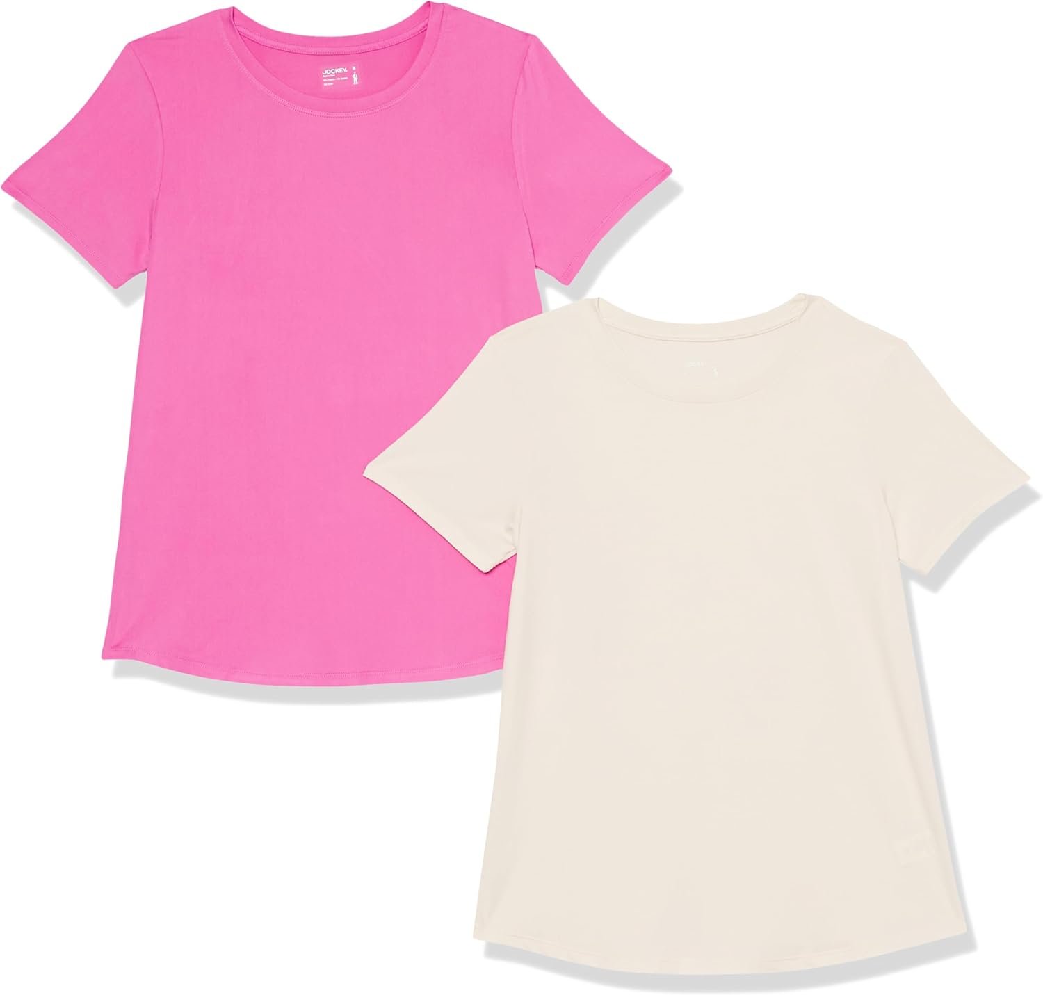 Jockey Women's 2 Pack Sueded Essential Short Sleeve T-Shirt