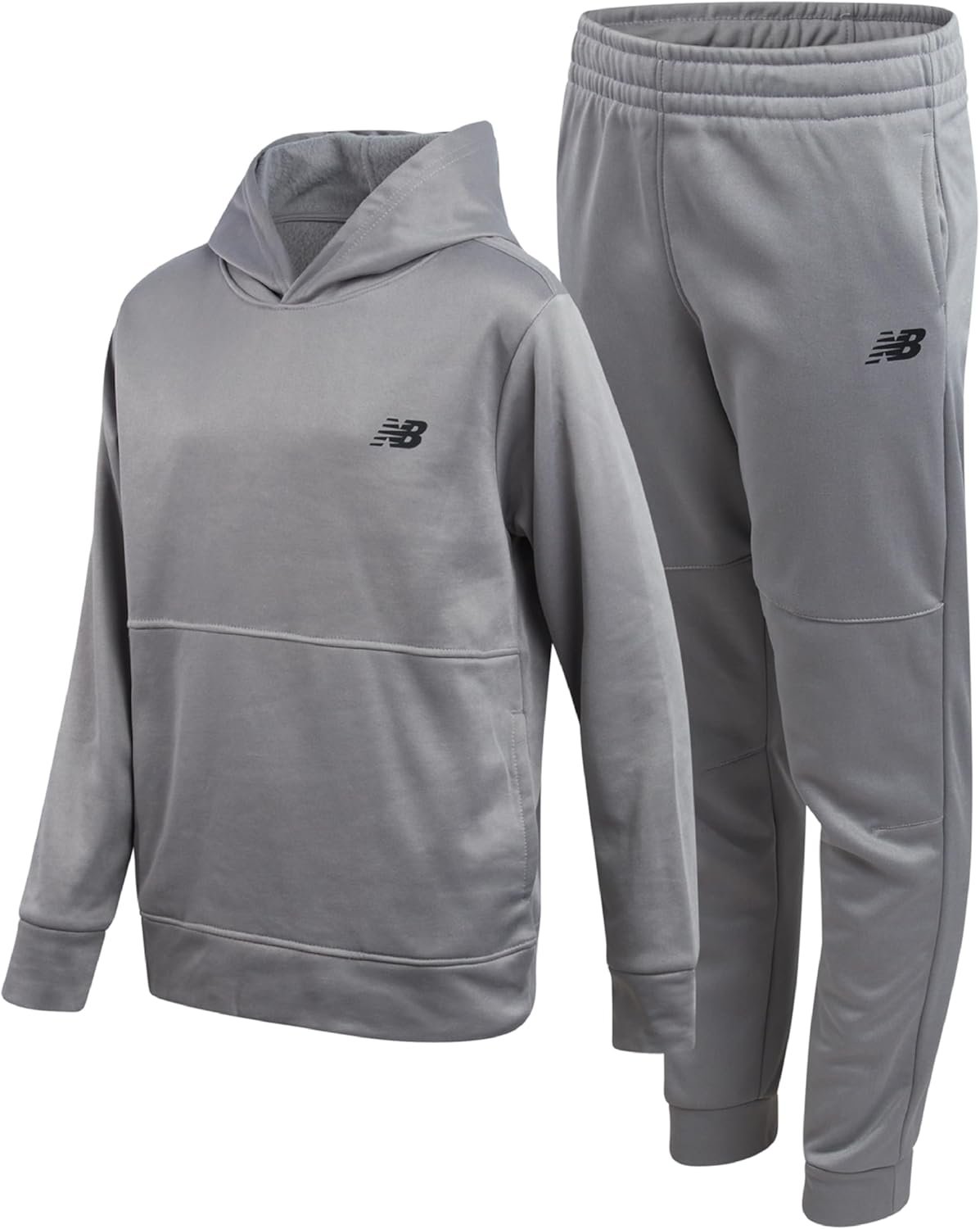New Balance Boys Sweatsuit Set - 2 Piece Tech Fleece Hoodie Sweatshirt and Jogger Sweatpants Tracksuit Set for Boys (2T-16)