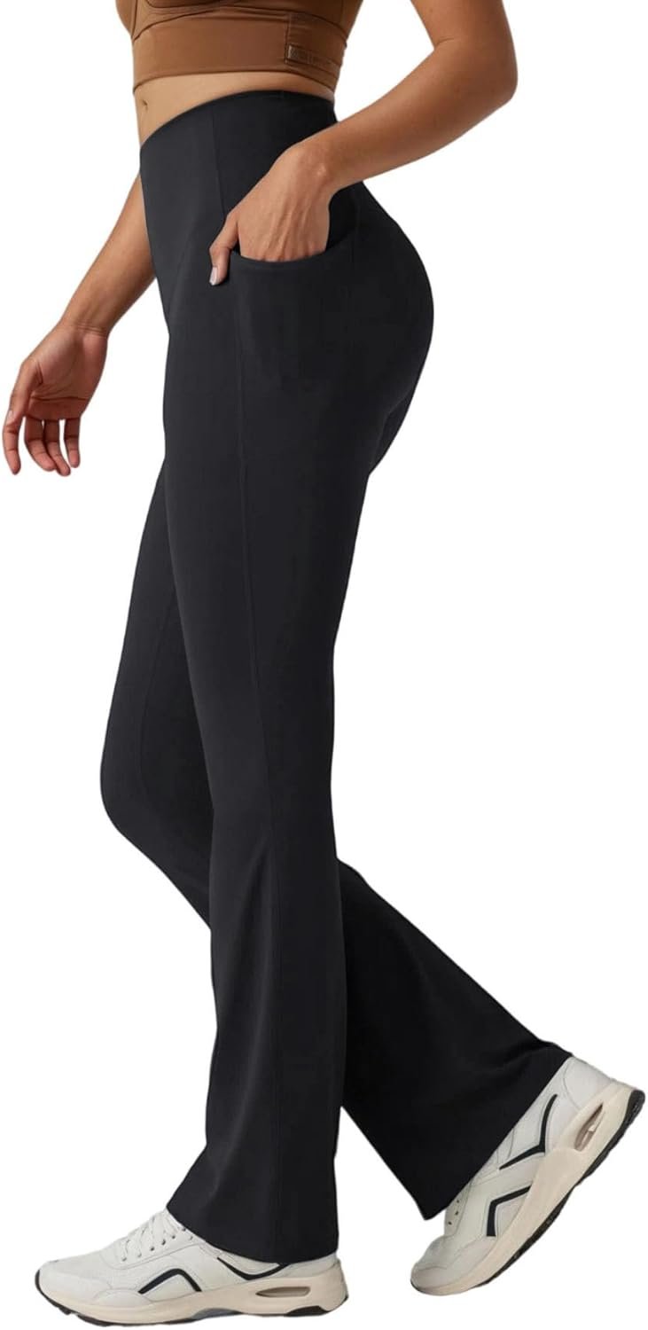 TOPYOGAS Women's Bootcut Yoga Pants High Waist Tummy Control Flare Leggings Workout Bottoms with Pockets