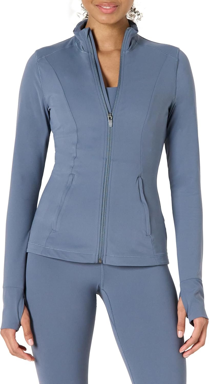Amazon Essentials Women's Active FormFlex Buttery Soft Slim Fit Quarter Zip Long Sleeve Pullover Jacket