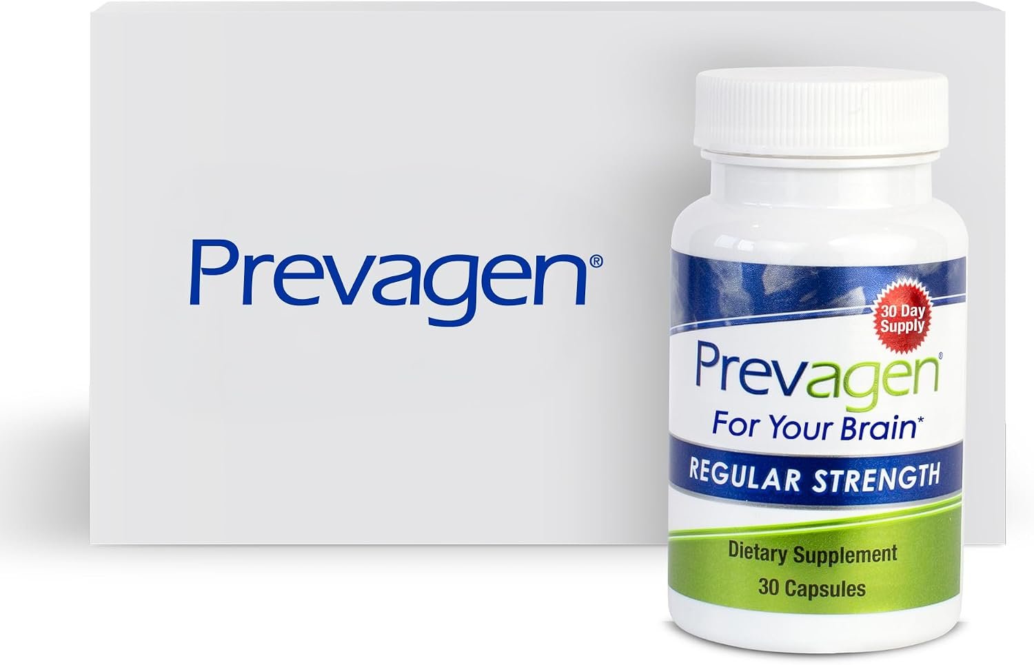 Prevagen Regular Strength with Storage Box, 30 Capsules, 1-Pack | For Your Brain, 1 Month Supply, 10mg Apoaequorin, 50mcg Vitamin D3
