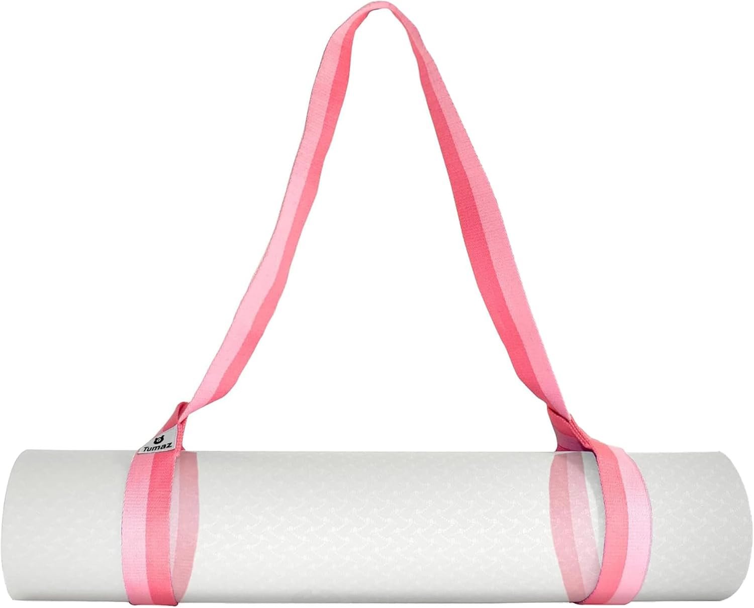 Yoga Mat Strap Adjustable Carrier for All Yoga Mats, 2 Sizes | Extra Thick Cotton Blend |16+ colors are available | Fits Most Yoga Mats | Soft Woven Texture | Comfortable Shoulder Carry