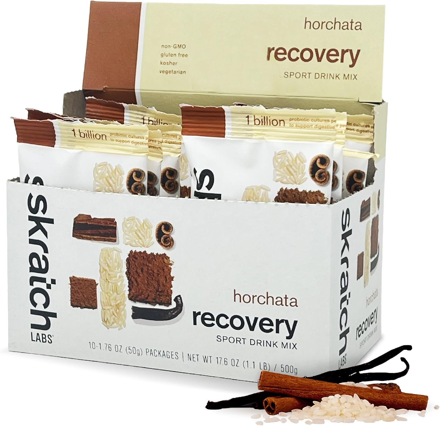 Skratch Labs Recovery Sport Drink Mix, Post Workout, Horchata, 10 Servings