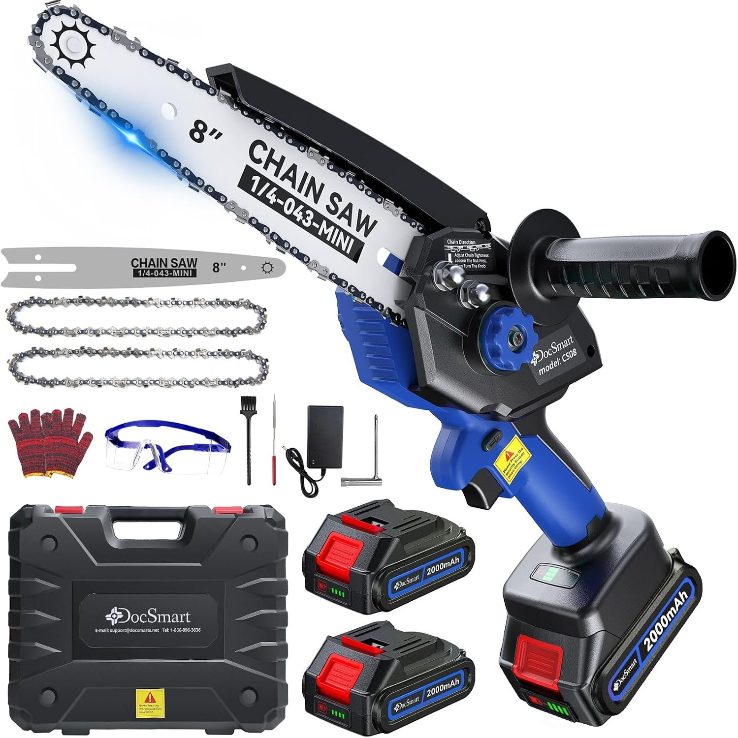 8 inch Mini Chainsaw with 1000W Brushless Motor