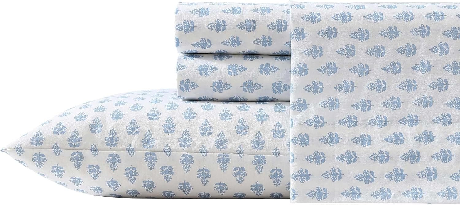 Laura Ashley - King Sheet Set with Fitted Sheet & Pillowcases, Cotton